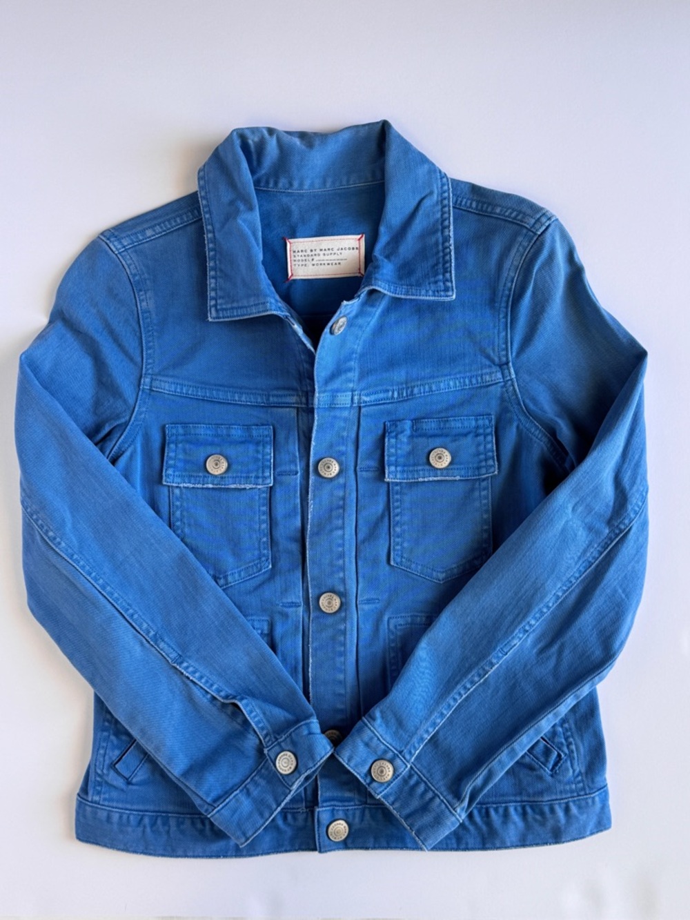 Marc By Marc Jacobs Electric Blue Denim Button Jacket